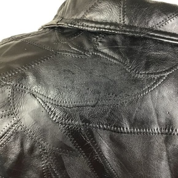 Italian Stone Design Genuine Leather Jacket Sz XL - Picture 10 of 15